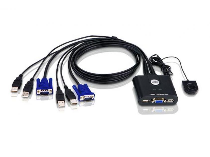 KVM-Switch KVM Switch 2 &Theta;&upsilon;&rho;ώ&nu; ATEN CS22U (USB/VGA)